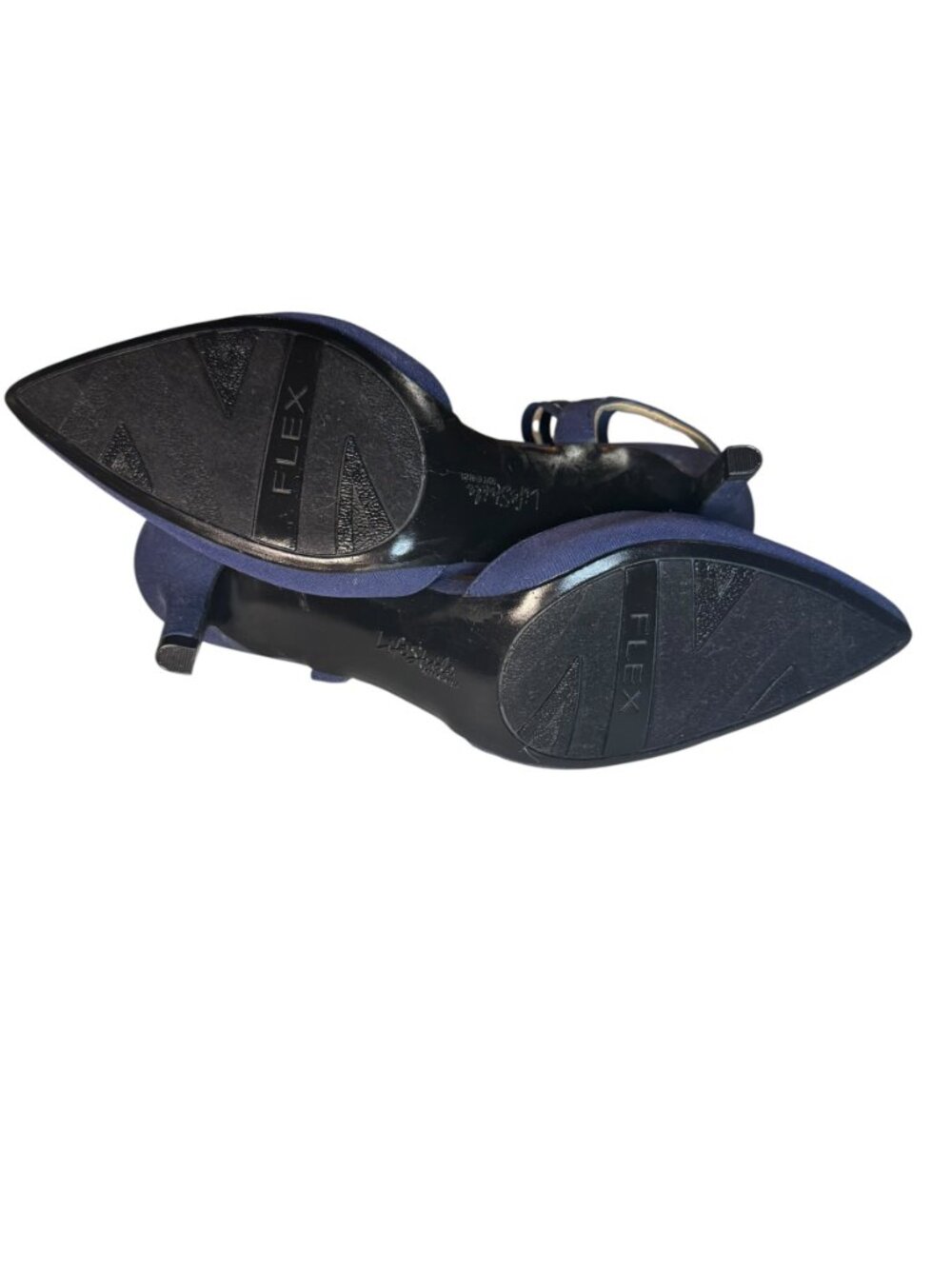LifeStride 7 NEW Navy Blue Pointed Toe Heels Strappy Stretch Pump Size Comfort - Picture 7 of 9